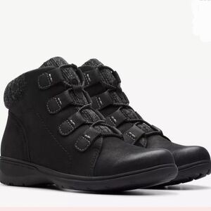 Clarks Black Ankle Boots 5.5m